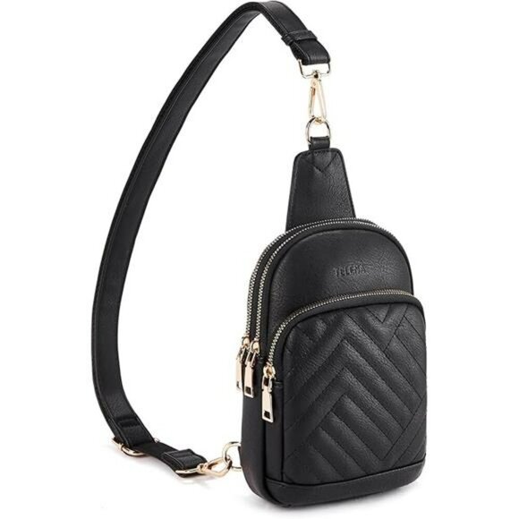Telena Sling Bag Crossbody Fanny Pack Faux Leather Chest Bag Travel Purse - Picture 7 of 7